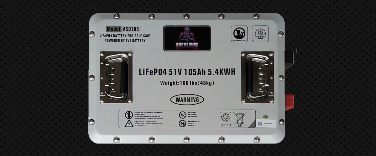 Fourth Lithium golf cart battery slide